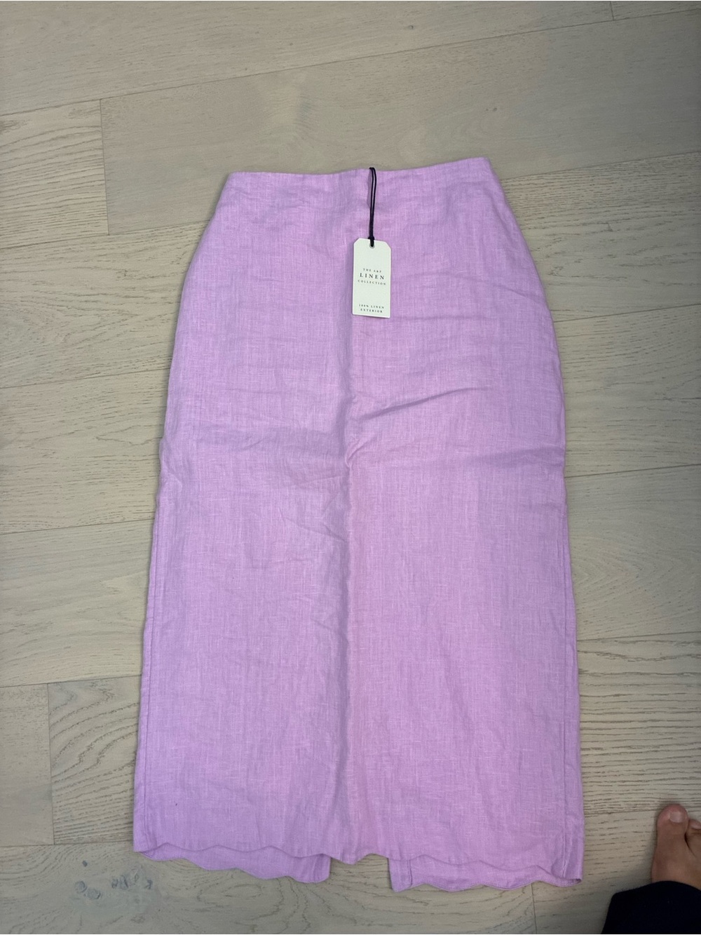 Abercrombie & Fitch Pastel Purple Linen Midi Skirt
